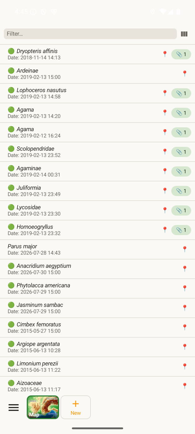 Your observations stored on-device