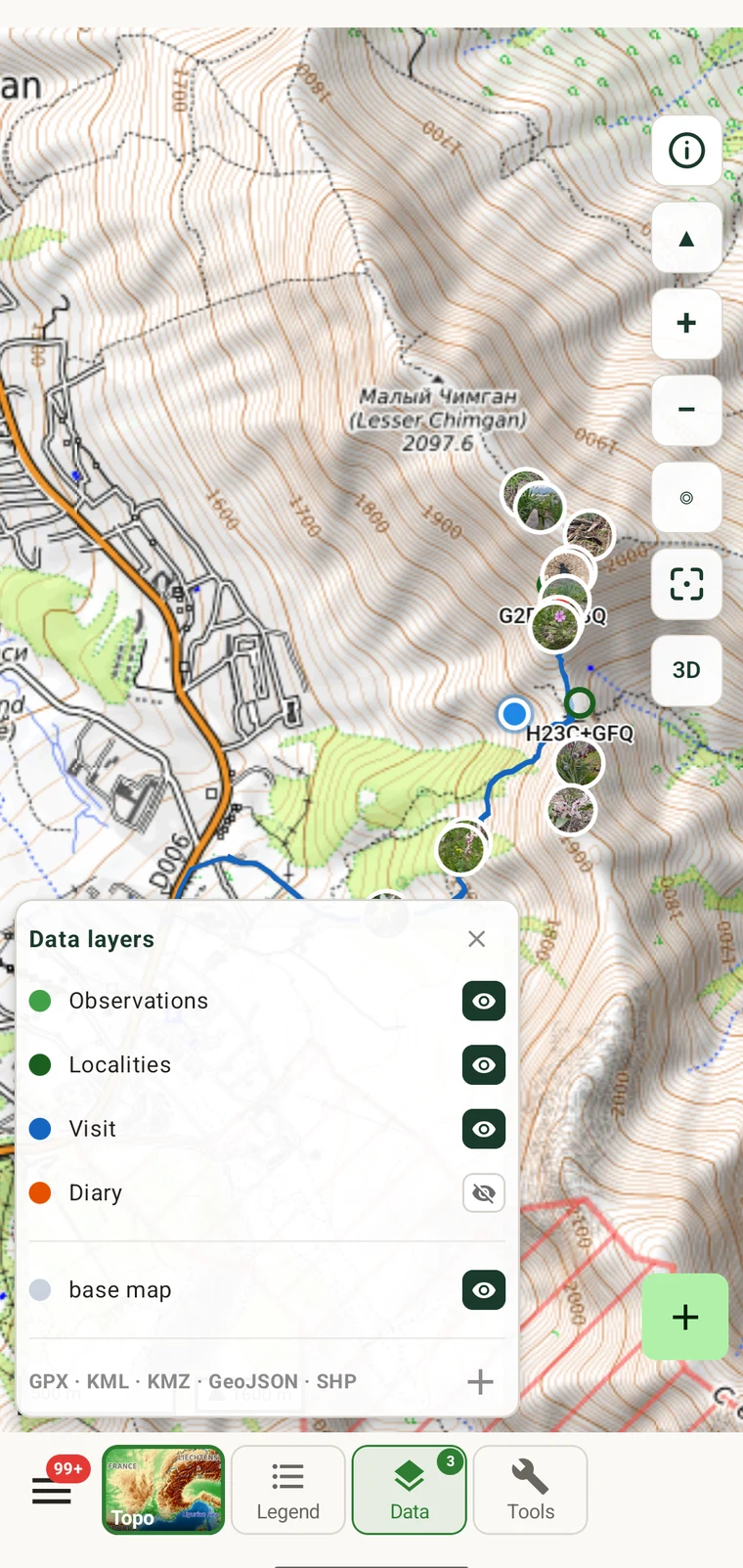 Map data layers